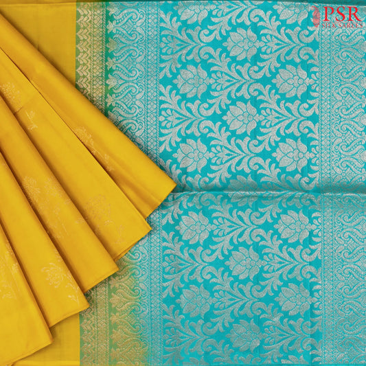 Tuscany Yellow Soft Silk Saree