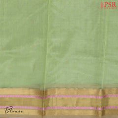 Sage Green Maheshwari Silk Cotton Saree
