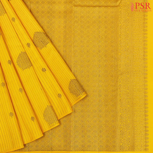 Yellow Kanchipuram Silk Saree