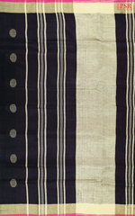 Black Linen Saree