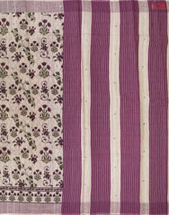 Sand Beige Kadhi Tussar Silk Saree