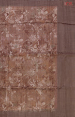 Dark Chestnut Brown Kadhi Tussar Silk Saree