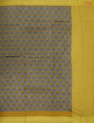 Dark Taupe Grey Munga Silk Saree