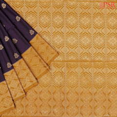 Aubergine Purple Soft Art Silk Saree
