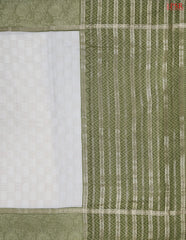 Floral White Assam Saree