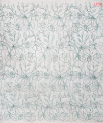 Daisy White Semi Dupion Saree