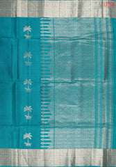 Teal Blue Soft Silk Saree