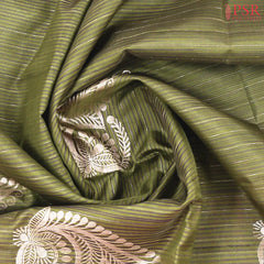 Olive Green Soft Silk Saree