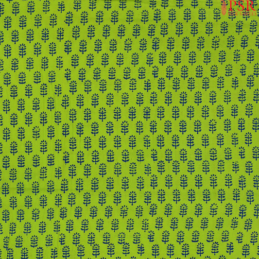 Pear Green Cotton Print Running Material