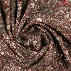 Mauve Taupe Chanderi Silk Cotton Saree