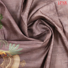 Dark Mauve Pink Kadhi Tussar Silk Saree