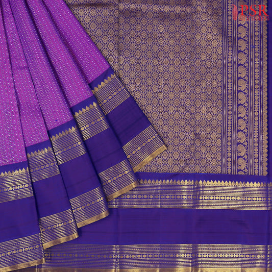 Purple Kanchipuram Silk Saree