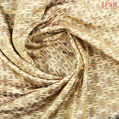 Bisque Beige Pochampally Soft Silk Saree