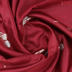 Dark Red Mango Silk Saree