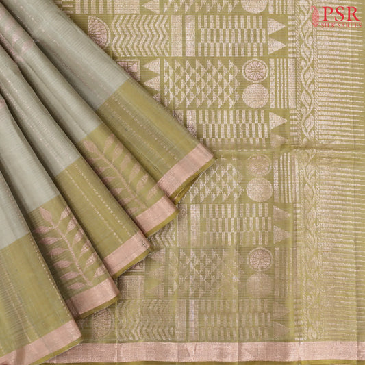 Light Khaki Soft Silk Saree