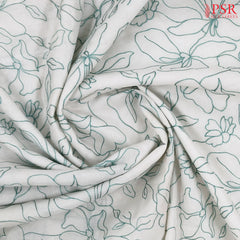 Daisy White Semi Dupion Saree