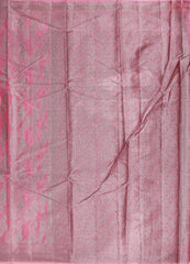 Thulian Pink Banaras Tussar Silk Saree