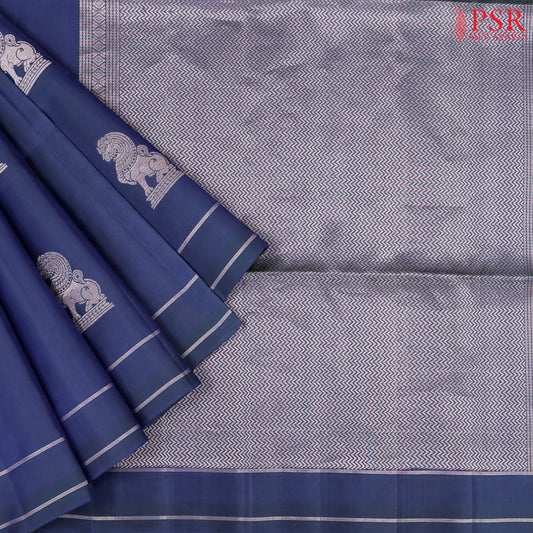 Navy Blue Soft Silk Saree