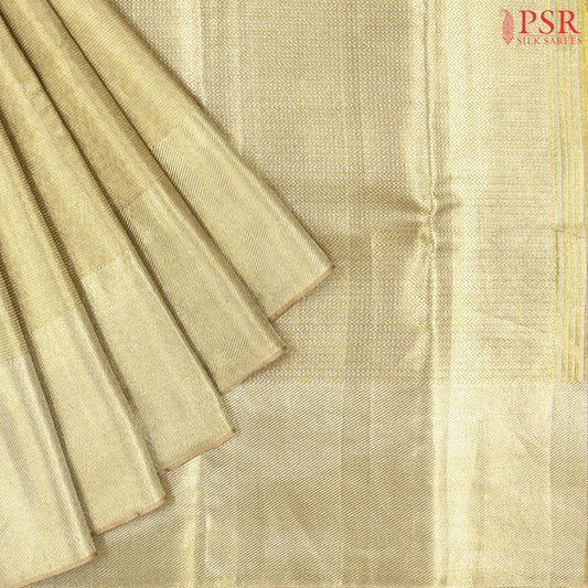 Antique Gold Kanchipuram Tissue Jacquard Silk Saree