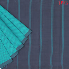 Cyan Blue Kanchi Cotton Saree