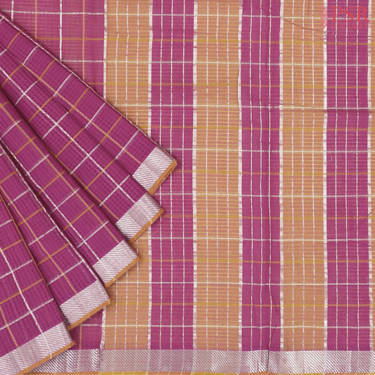 Mulberry Pink Mangalagiri Cotton Saree