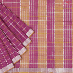 Mulberry Pink Mangalagiri Cotton Saree
