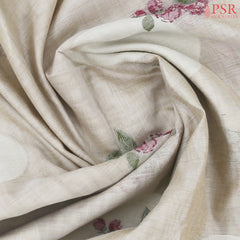 Pearl Beige Ghicha Cotton Saree