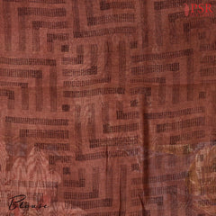 Brown Silk Cotton Saree