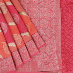 Tricolor Chanderi Silk Cotton Saree