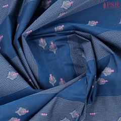 Dark Cobalt Blue Kovai Cotton Saree