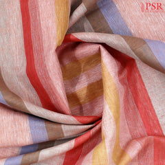 Dark Peach Linen Saree
