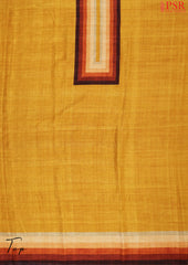 Mustard Yellow Semi Tassar Dress Material