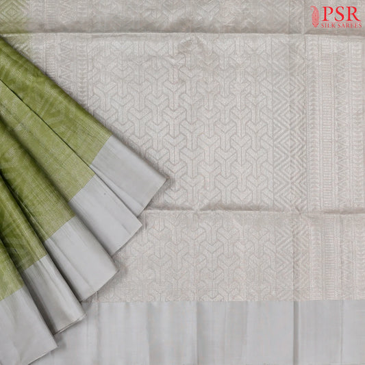 Asparagus Green Soft Silk Saree