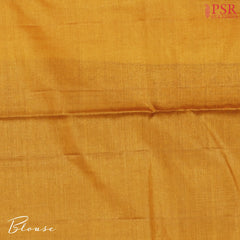 Mustard Yellow Banaras Tussar Silk Saree