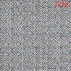 Grey Semi Tassar Ikkat Print Running Material