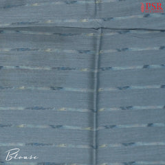 Light Slate Blue Kadhi Tussar Silk Saree