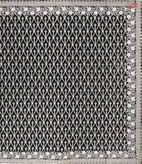 Black Georgette Laser Embroidery Saree