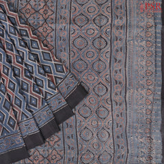 Black Kadhi Tussar Silk Saree