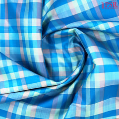 Cerulean Blue & Mint Kanchipuram Silk Saree