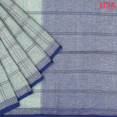 Powder Blue Linen Saree