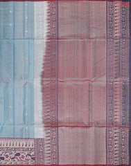 Ocean Grey Soft Silk Saree