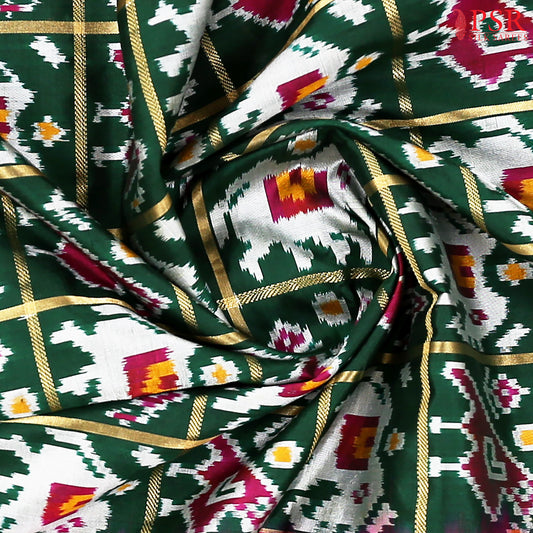 Dark Green Pochampally Silk Saree