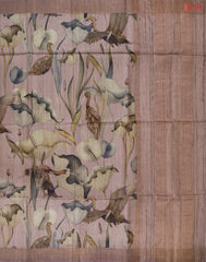 Vintage Tea Rose Kadhi Tussar Silk Saree
