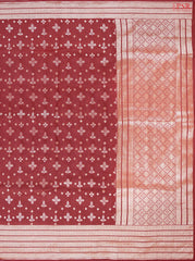 Antique Red Semi Banaras Saree