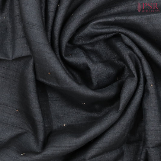 Shadow Black Kadhi Tussar Silk Saree