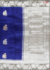 Royal Blue Mango Silk Saree