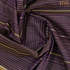 Dark Aubergine Purple Kalakshetra Kovai Cotton Saree