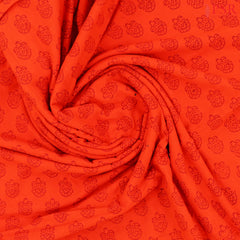 Vermilion Cotton Print Running Material