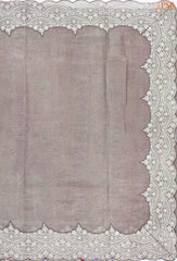 Pale Mauve Crushed Tissue Silk Saree