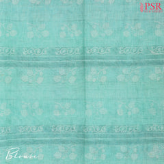 Mint Blue Linen Saree